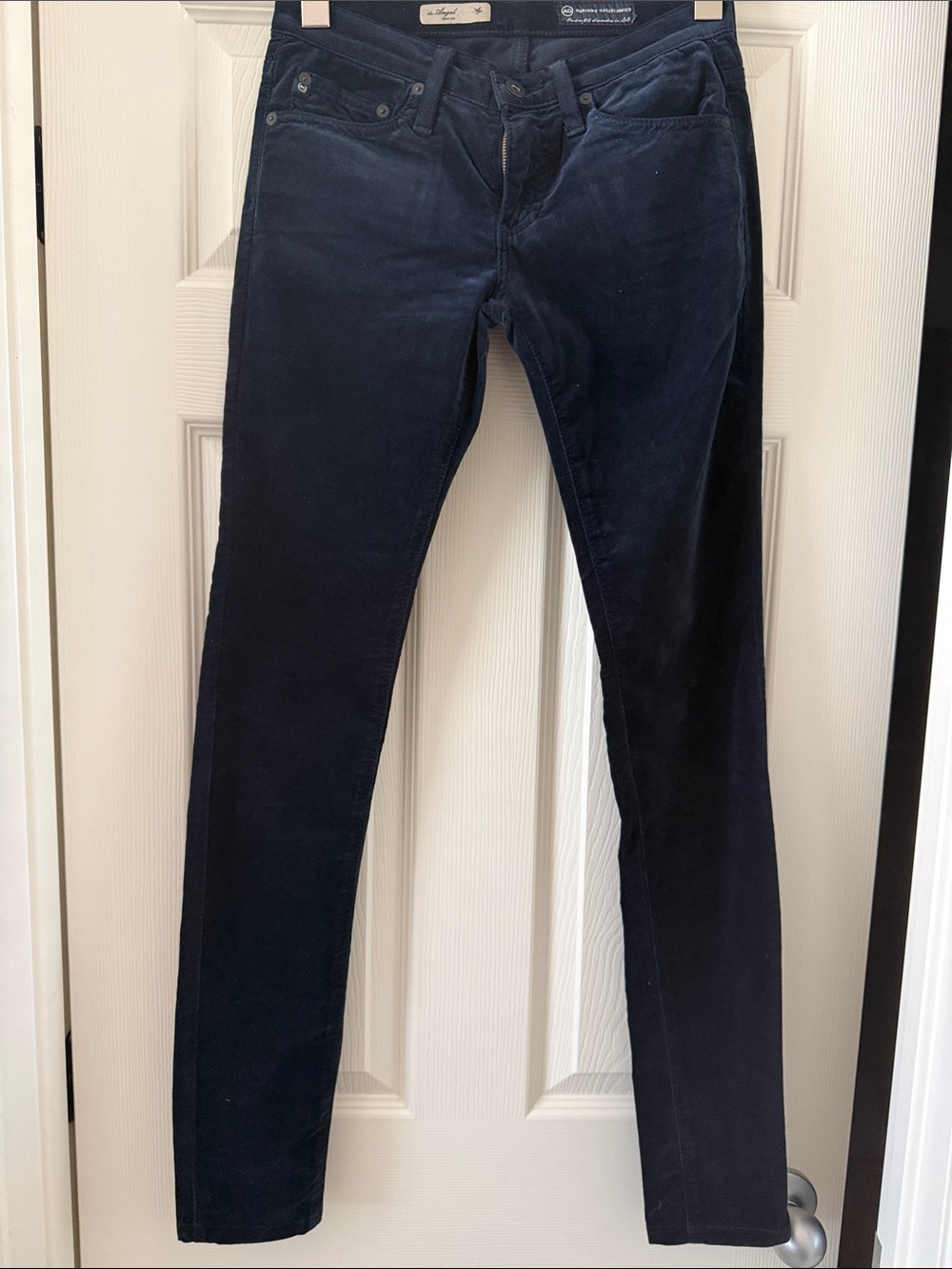 AG Adriano Goldschmied Skinny Corduroy Jeans in Navy